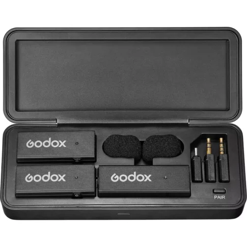 Godox MoveLink Mini UC 2-Person Wireless Microphone System for Cameras & Mobile Devices (2.4 GHz, Classic Black) - Image 3