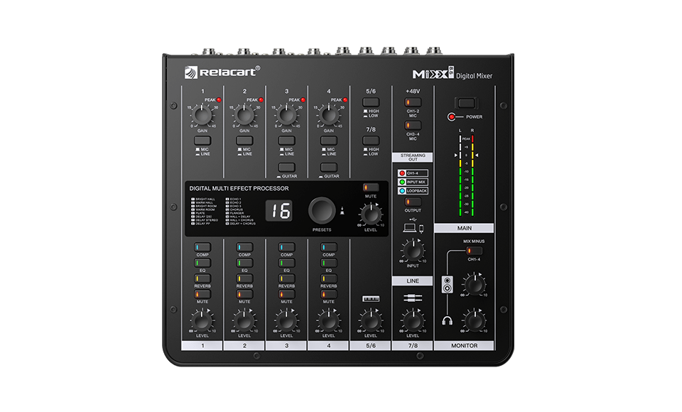 RELECART Live Streaming Loopback Audio usb Mixer - Image 1