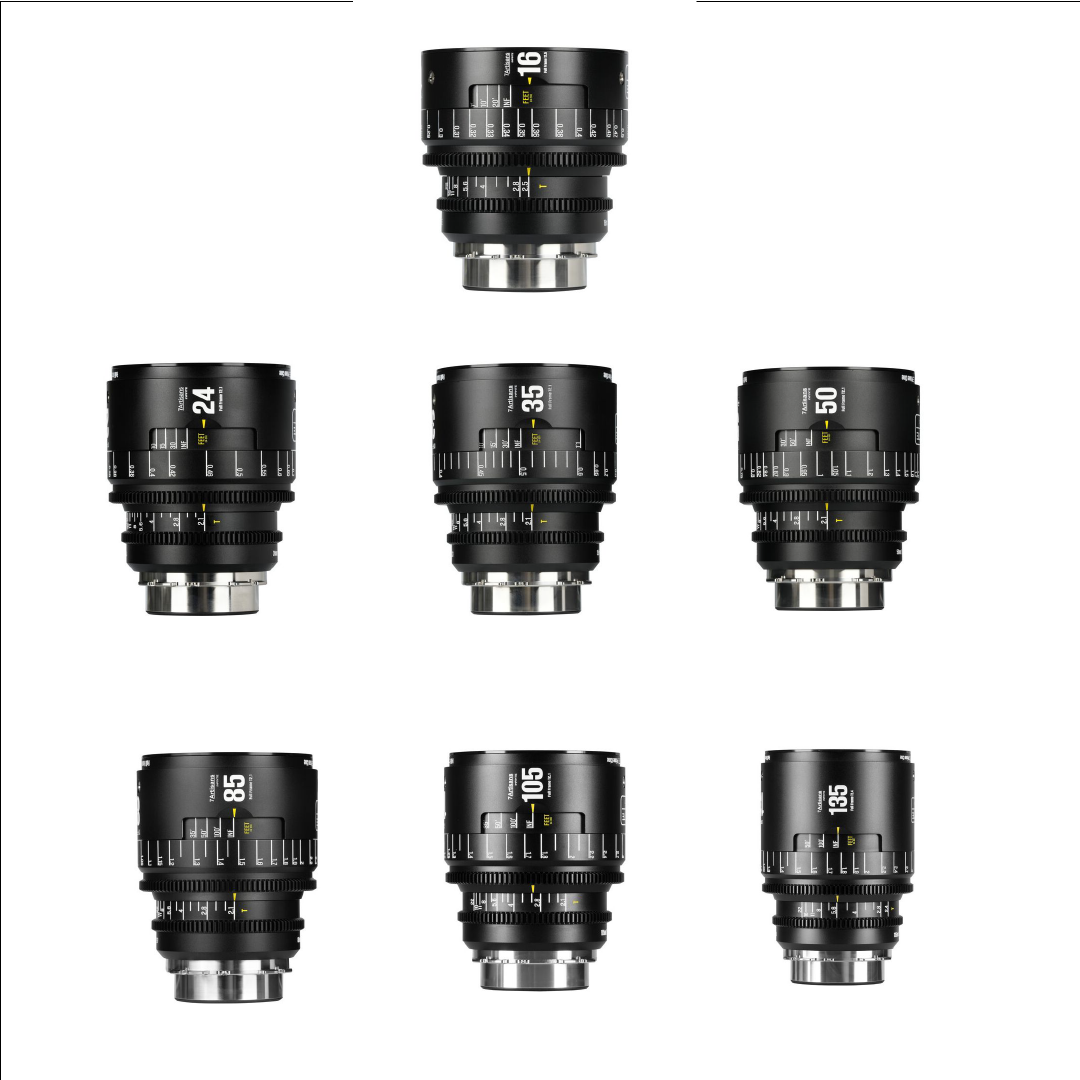 7artisans INFINITE MF16/24/35/50/85/105/135mm T2.1-2.5 FF Cine Lens for PL - Image 2
