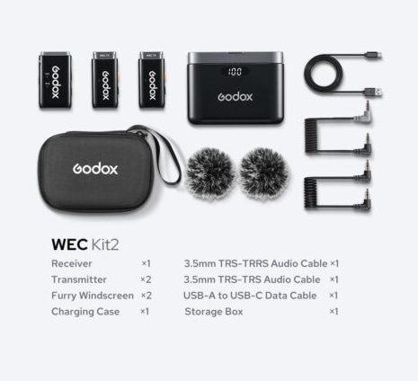 Godox WEC Kit 2 Wireless Microphone System For Cameras And Mobile Devices Godox WEC Kit 2 Wireless Microphone System For Cameras And Mobile Devices - Image 6