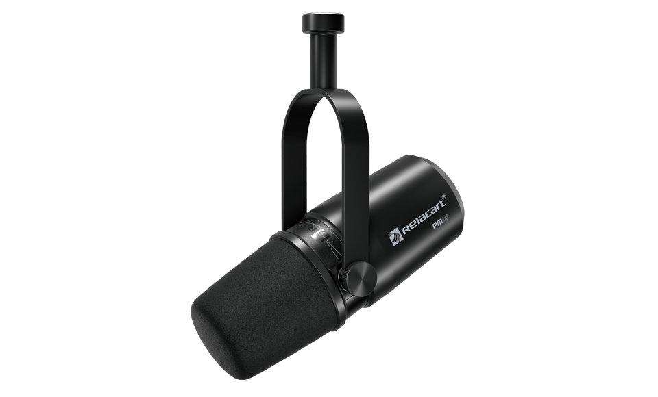 RELACART PM3 Cardioid Dynamic Podcasting Microphone Built-in Preamp - Image 5