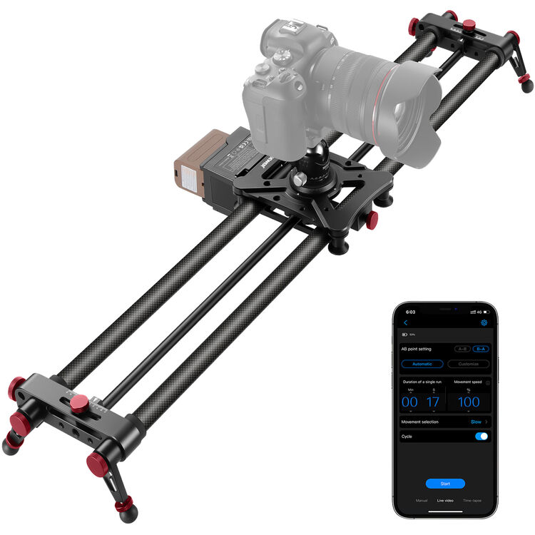 Neewer ER1-80 Motorized Wireless Carbon Fiber Camera Slider (31.5") - Image 2