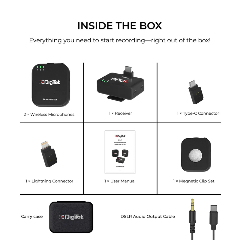Digitek DWM 101 Mini Wireless Microphone System - Image 3