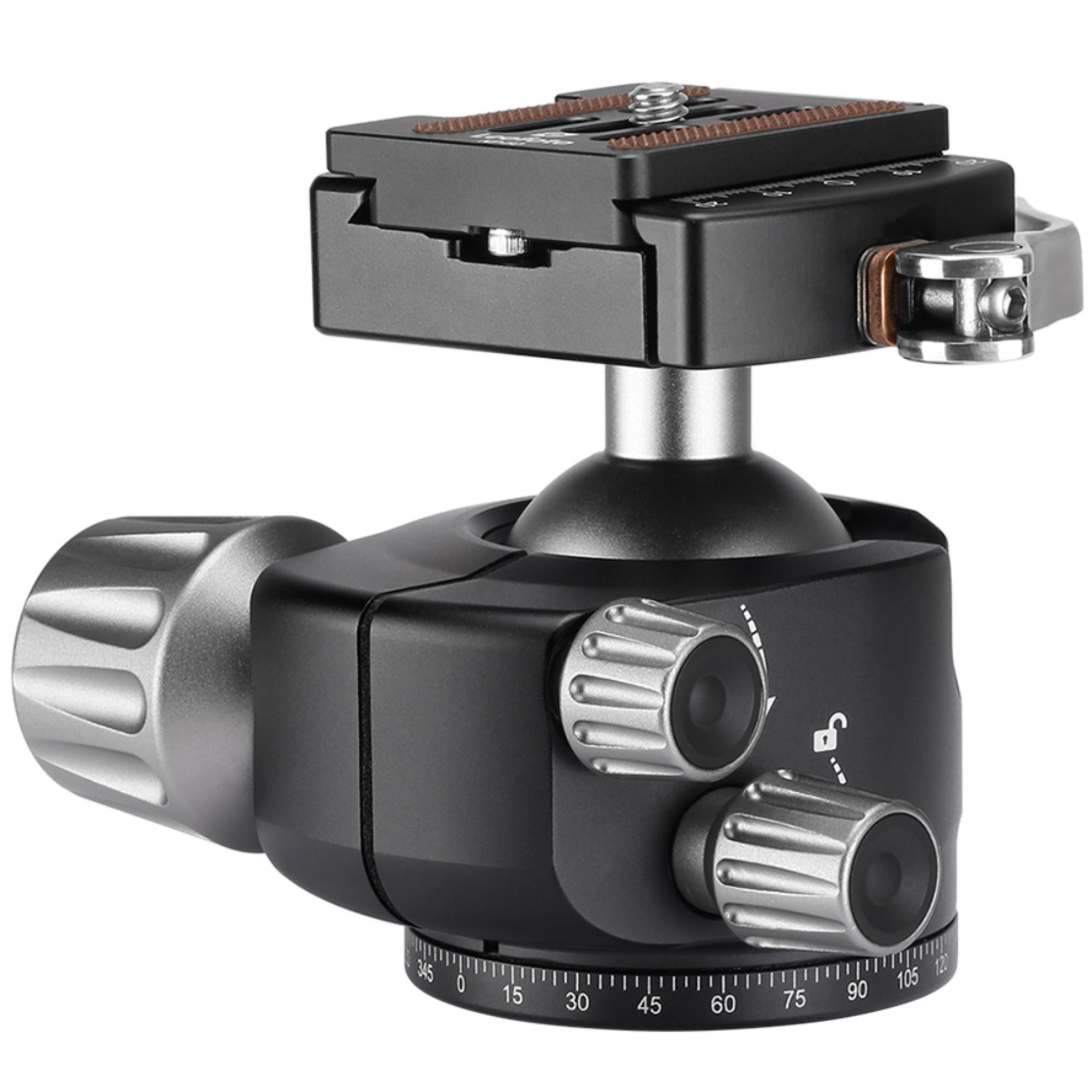 Leofoto LH-40LR 40mm Low Profile Ball Head with LR-50 Quick Release Lever Clamp and NP-50 Plate - Image 4