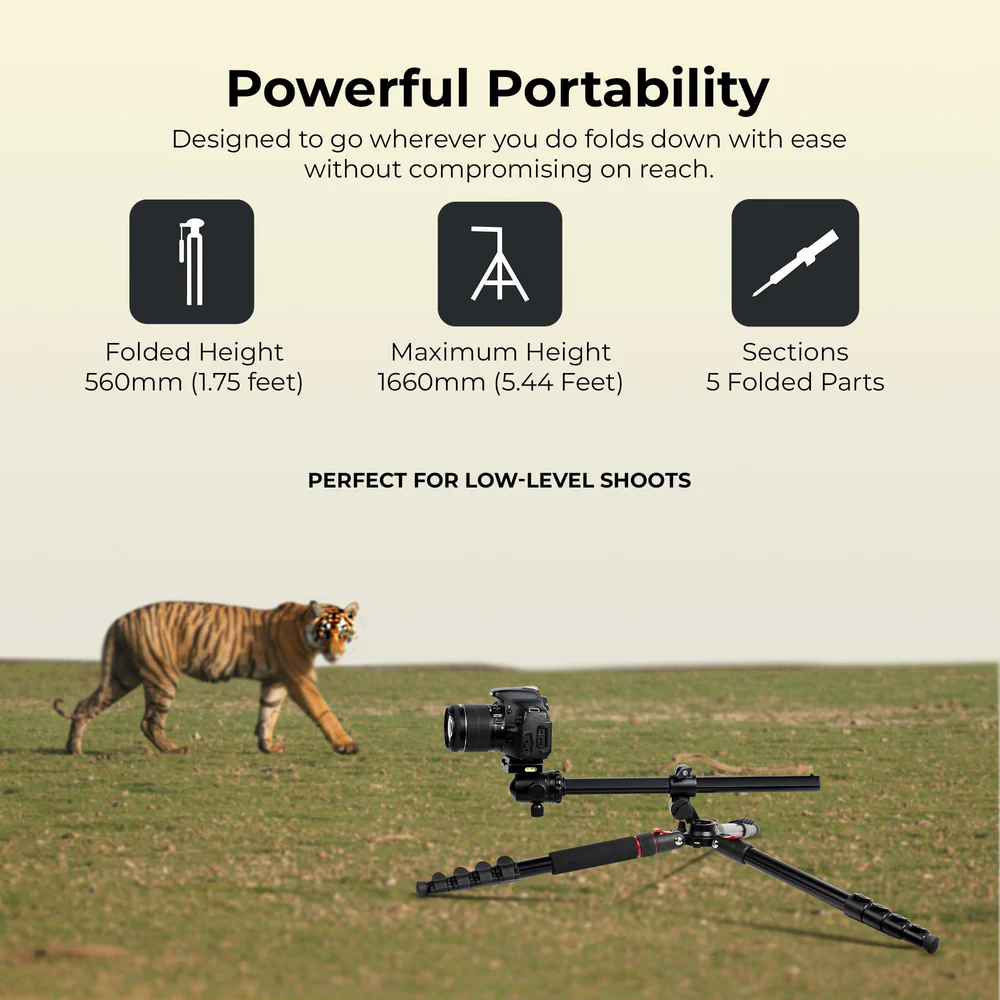 Digitek (DTR 530 BH) Multi-Angle DV Tripod cum Monopod with Ball Head - Image 3