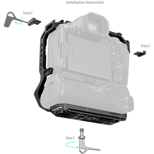 SmallRig Cage for Canon EOS R5 Mark II / R6 Mark III with Battery Grip BG-R20 5623 - Image 2