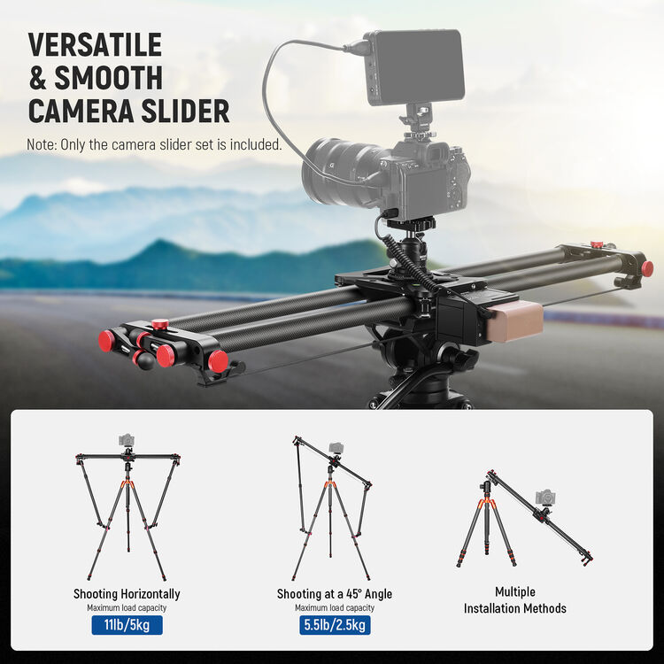 Neewer ER1-80 Motorized Wireless Carbon Fiber Camera Slider (31.5") - Image 3