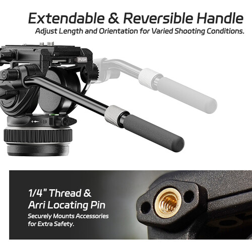 YC Onion Pineta Peak Tripod with Rubber Feet & FH75S Head - Image 6