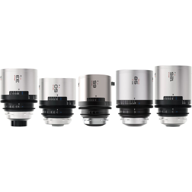 BLAZAR LENS Remus 1.5x Full-Frame Anamorphic 5-Lens Set (ARRI PL, Silver Flare) - Image 1