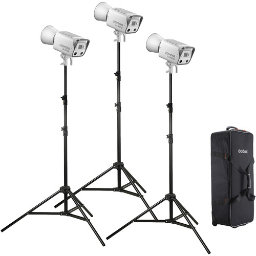 Godox Litemons LA300Bi Bi-Color LED Monolight 3-Light Kit - Image 2