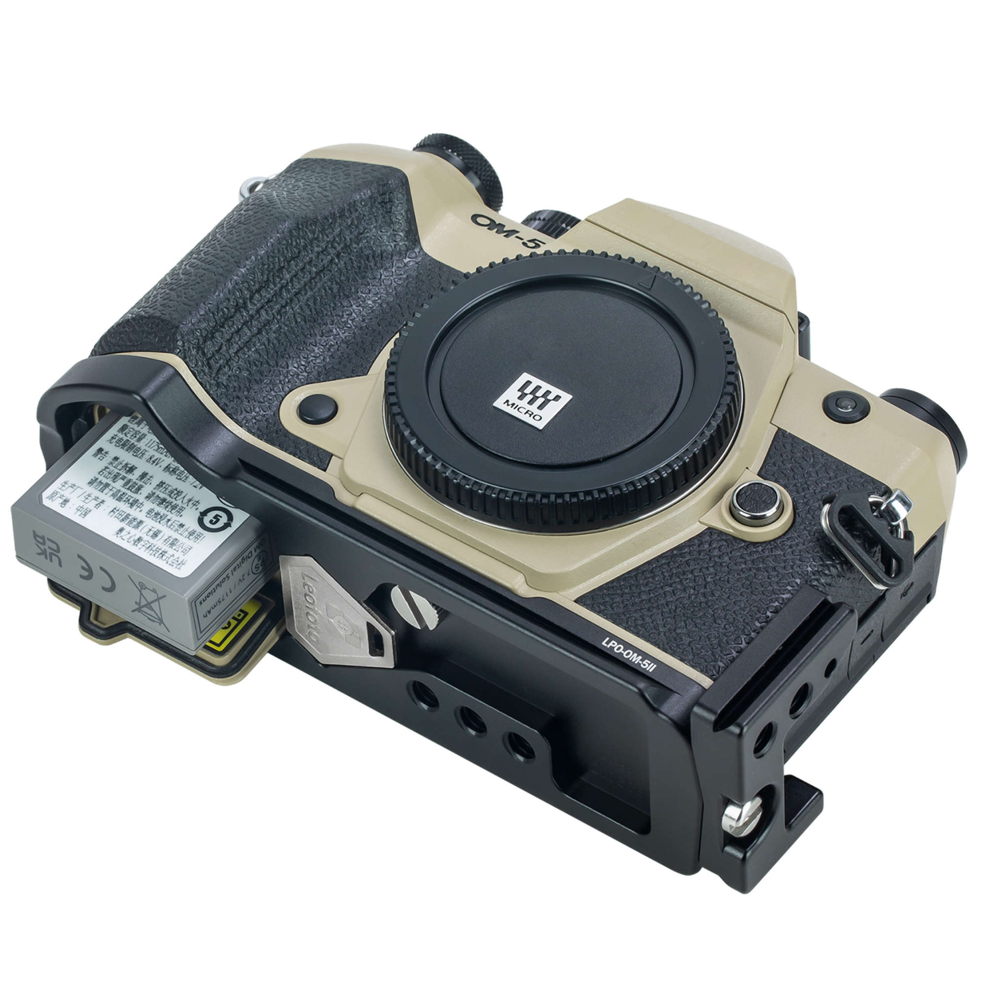 Leofoto LPO-OM-5II L-Bracket for Olympus OM-5II  Silver - Image 8