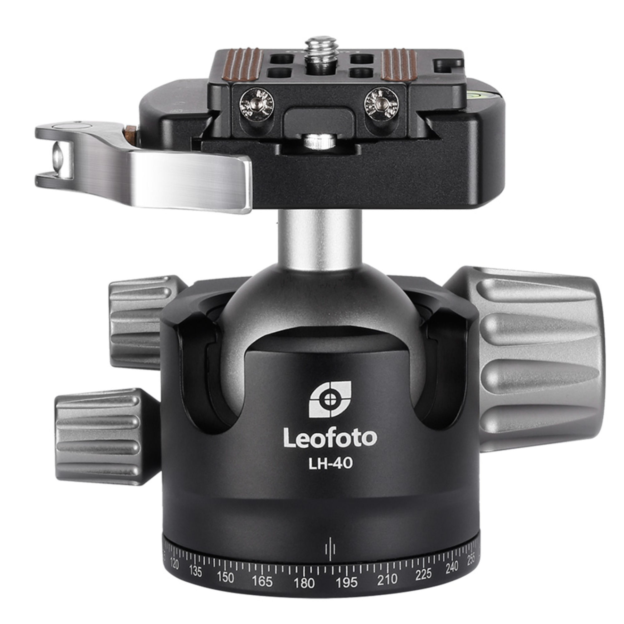 Leofoto LH-40LR 40mm Low Profile Ball Head with LR-50 Quick Release Lever Clamp and NP-50 Plate - Image 1