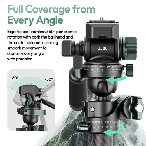 ULANZI JJ06 GlideGo Carbon Fiber Video Tripod - Image 12