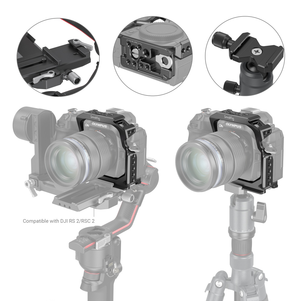 SmallRig Camera Cage for OM SYSTEM OM-1 3948 - Image 5