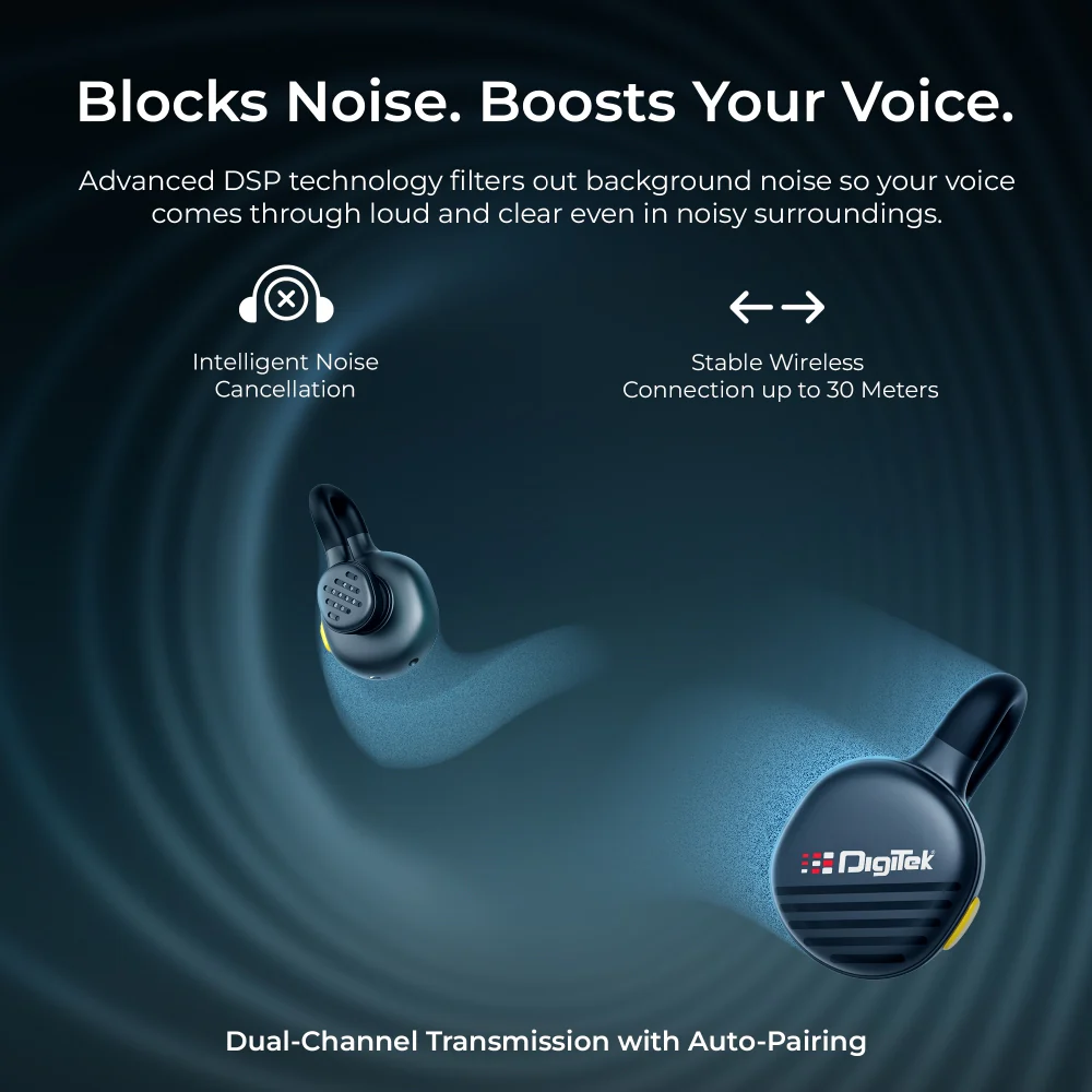 Digitek (DWM 119) 2-in-1 Wireless Microphone, 2.4G Mic with 30m Range, 6Hr Battery, Noise Cancellation & Power Indicator, for iPhone & Android Smartphones, Ideal for Vlogging, Live Streaming & Interviews - Image 6