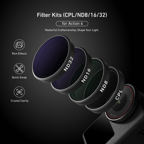 TELESIN ND & CPL 4-Filter Set for DJI Osmo Action 6 - Image 8