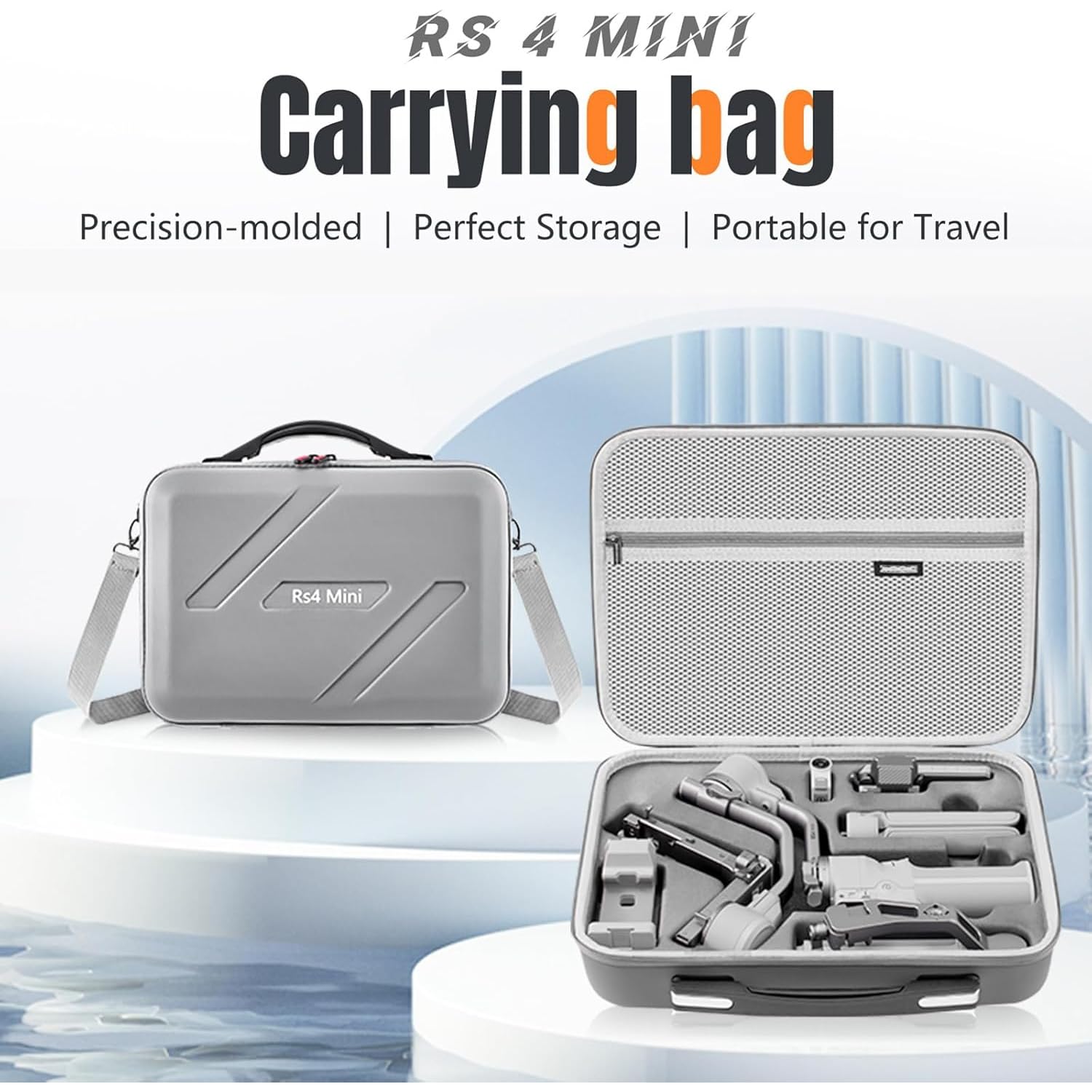 STARTRC RS 4 Mini Carrying Case Portable PU Leather Storage Case Travel Shoulder Bag for D J I Ronin RS4 Mini Gimbal Stabilizer and Accessories Gimbal Not Included STARTRC RS 4 Mini Carrying Case Portable PU Leather Storage Case Travel Shoulder Bag for D J I Ronin RS4 Mini Gimbal Stabilizer and Accessories Gimbal Not Included - Image 2