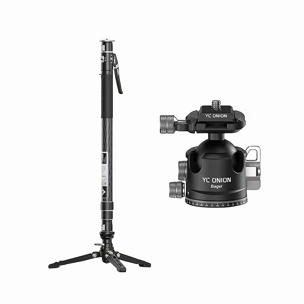YC Onion PINETA Pro (MQPBF-16244) Carbon Fiber Monopod with Pedal Base and BF44 - Image 1