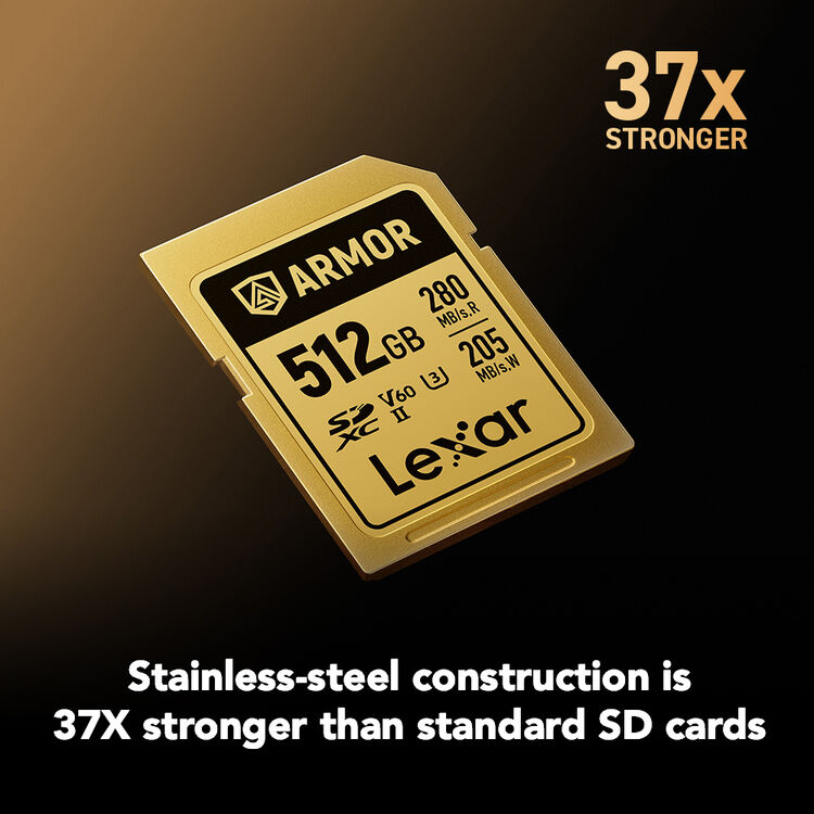 Lexar 512GB ARMOR GOLD UHS-II SDXC Memory Card - Image 3