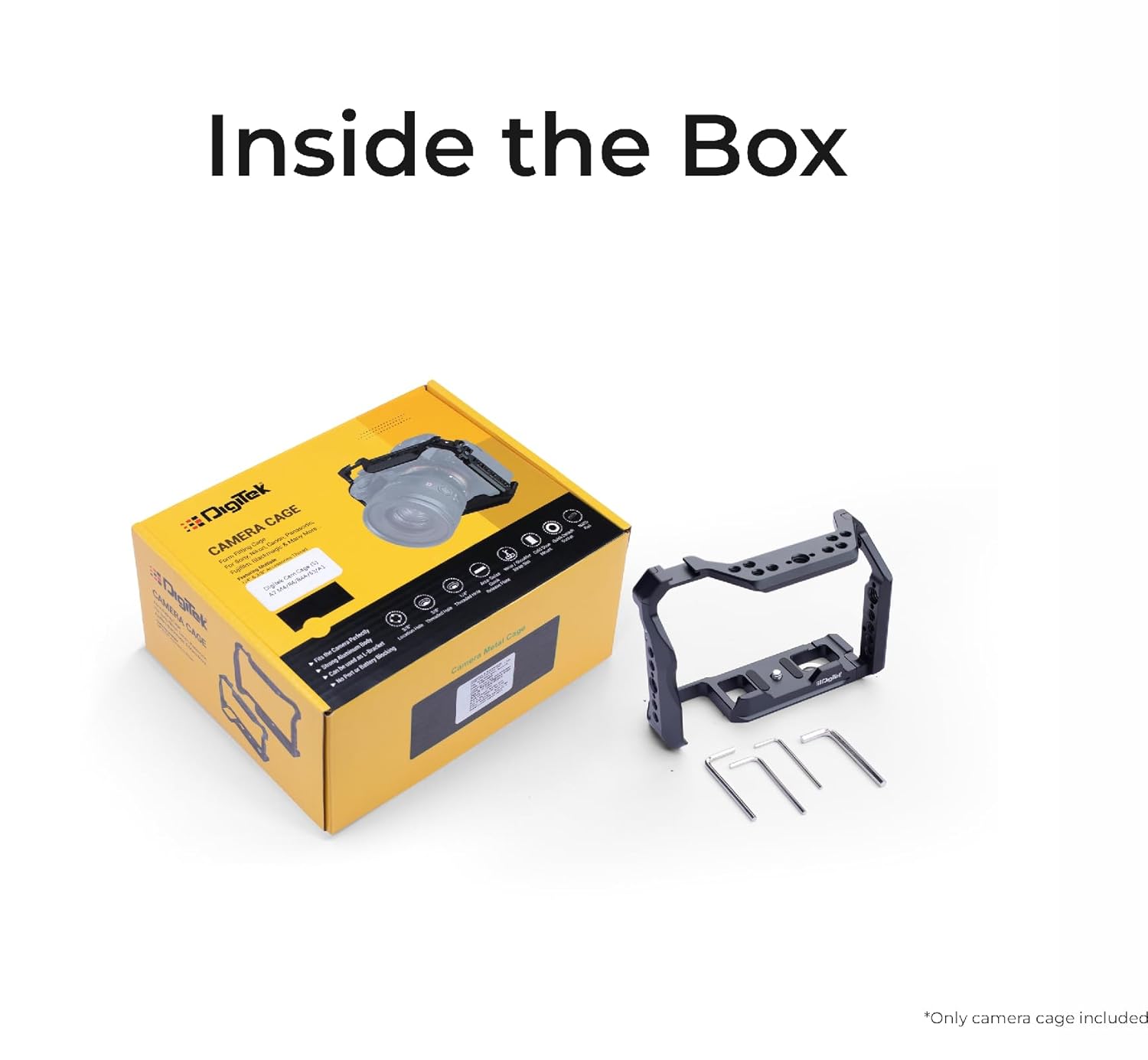 Digitek Professional Cam Cage (S) for Sony A7 M4/R4/R4A/S3/A1 Series Cameras, Lightweight Aluminum Form-Fitted Cage with HDMI Cable Clamp & Quick Tripod Mounting - Image 3