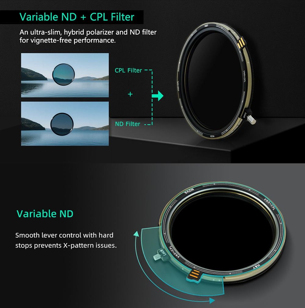 H&Y Nova series HD ND3-32+CPL Filter 77mm (1.5 - 5 stops) - Image 3