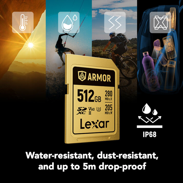 Lexar 512GB ARMOR GOLD UHS-II SDXC Memory Card - Image 4