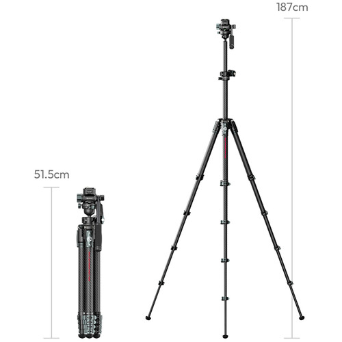 ULANZI JJ06 GlideGo Carbon Fiber Video Tripod - Image 7