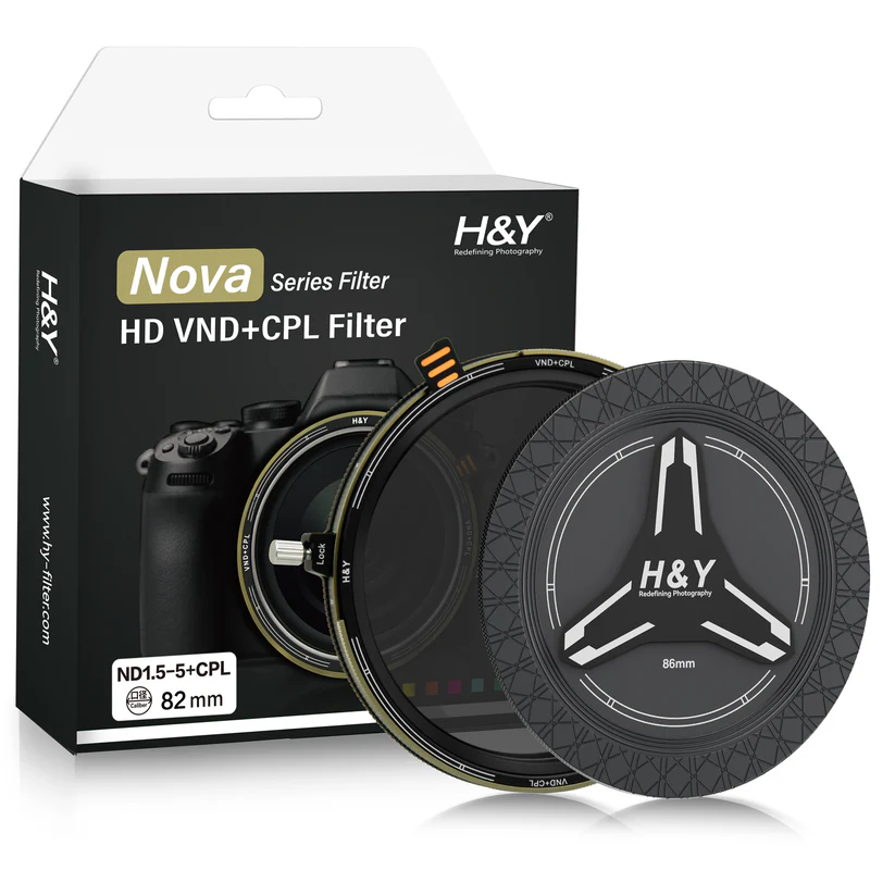 H&Y Nova series HD ND3-32+CPL Filter 82mm (1.5 - 5 stops) - Image 1