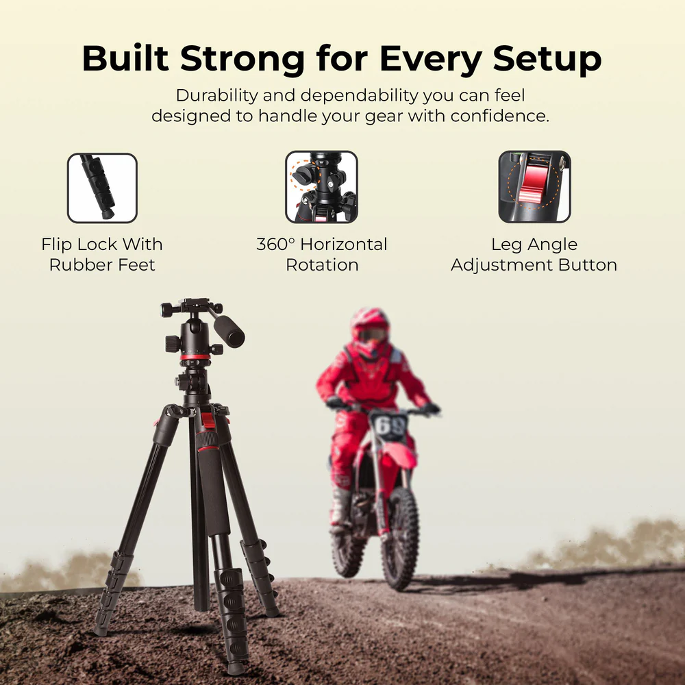 Digitek (DTR 530 BH) Multi-Angle DV Tripod cum Monopod with Ball Head - Image 5