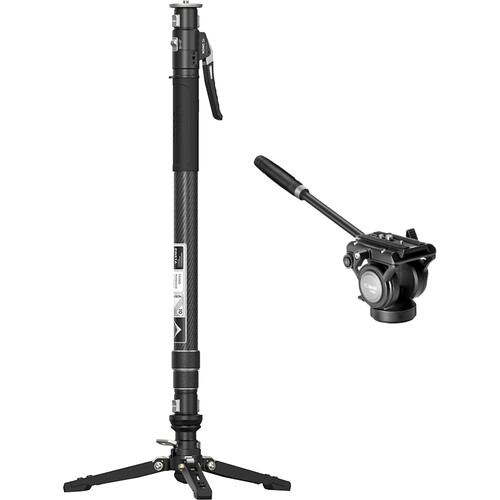 YC Onion Pineta Pro Carbon Fiber Monopod with FH60S Fluid Head - Image 1