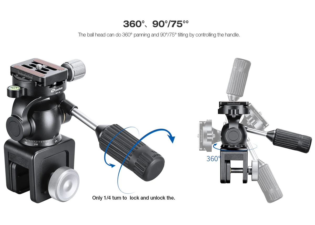 Leofoto WN-01+SW-01 Car Window Clamp Kit/Window Mounting Head - Image 3