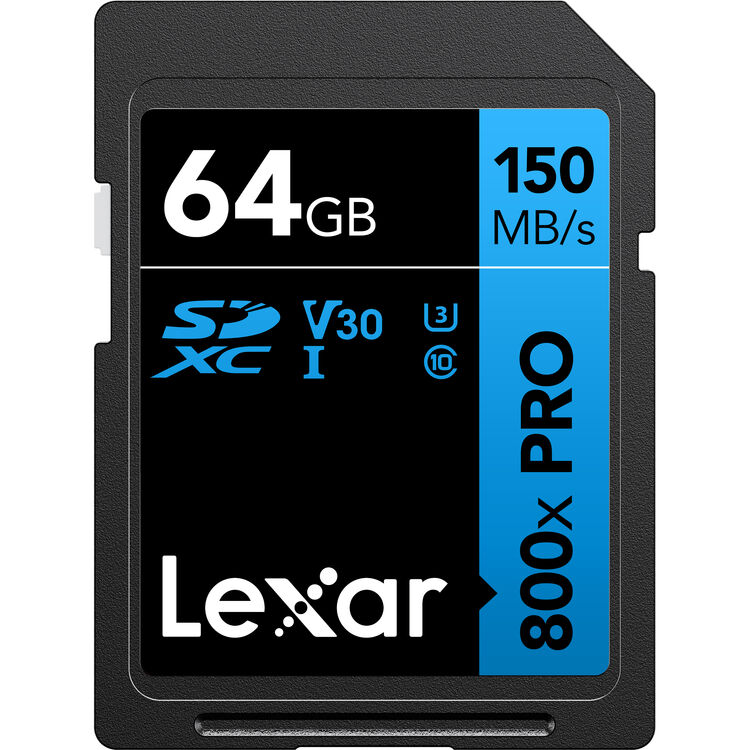 Lexar 64GB High-Performance 800x PRO UHS-I SDXC Memory Card (BLUE Series) Lexar 64GB High-Performance 800x PRO UHS-I SDXC Memory Card (BLUE Series) - Image 1