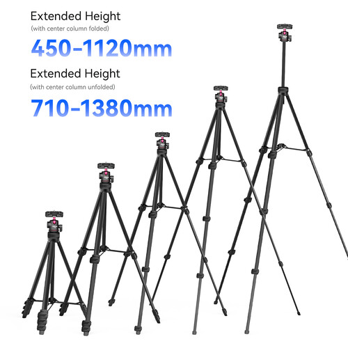 ULANZI Select TT51 Portable Tripod Stand with 360° Rotable Ball Head - Image 8