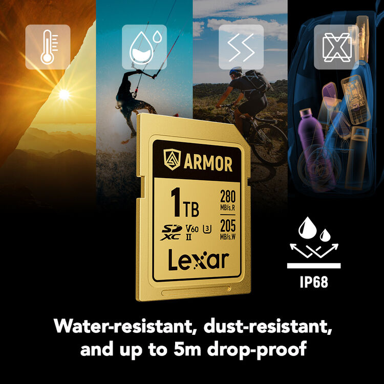 Lexar 1TB ARMOR GOLD UHS-II SDXC Memory Card - Image 3