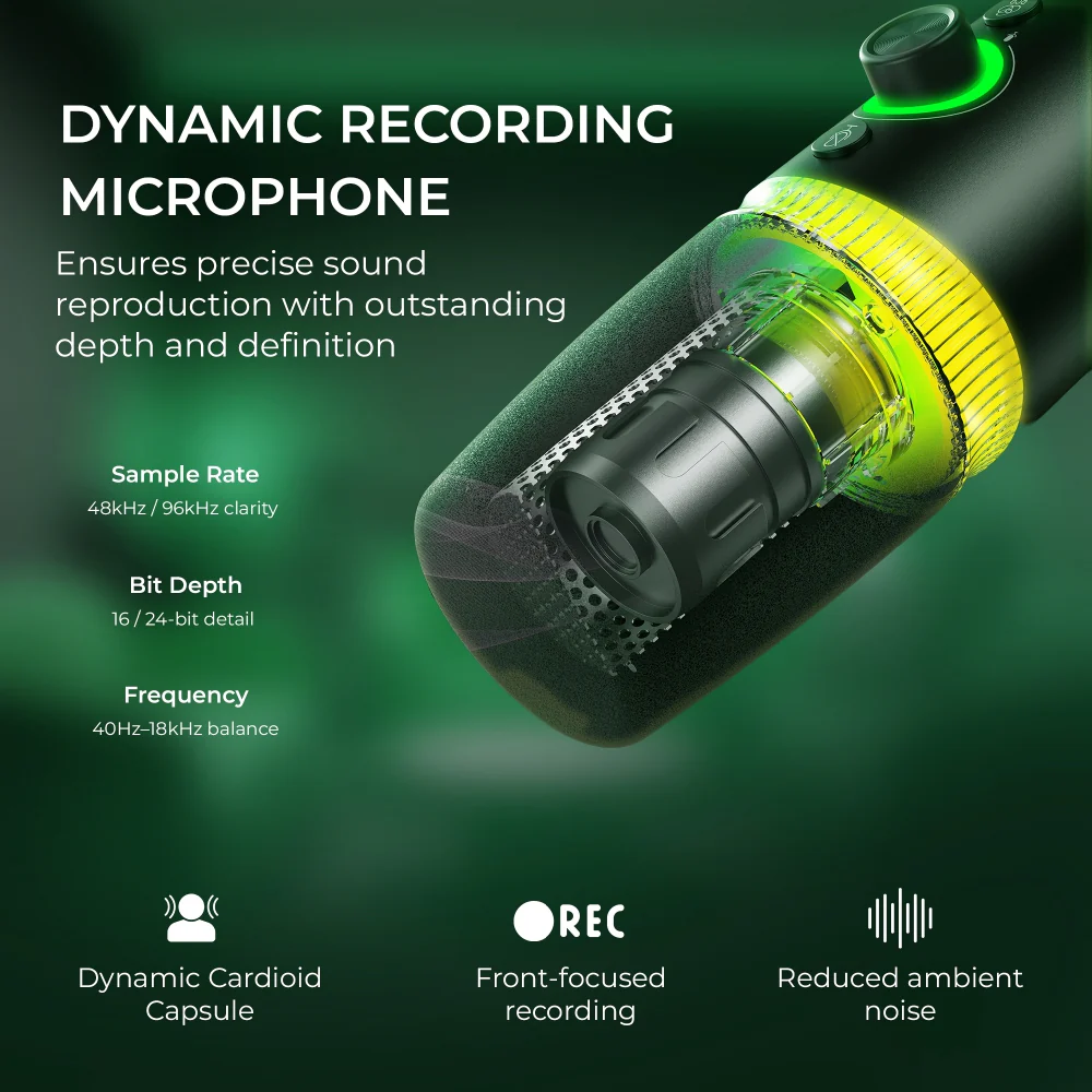 Digitek (DM 701) RGB USB Professional Dynamic Podcast Microphone - Image 3