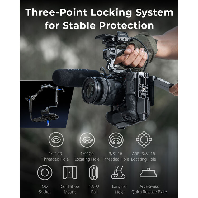 SmallRig Camera Cage for Panasonic LUMIX S1R II, S5 II, S5 IIX & G9 II - Image 11