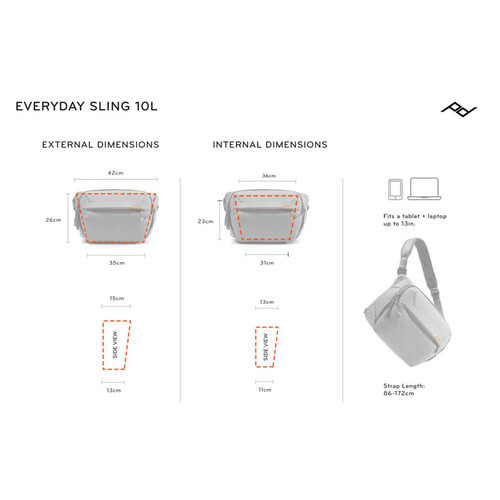 Peak Design Everyday Sling v2 Ash, 10L - Image 7