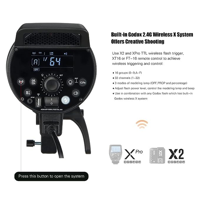 Godox DP400IIIV 400Ws GN87 Studio Flash Kit - Image 3