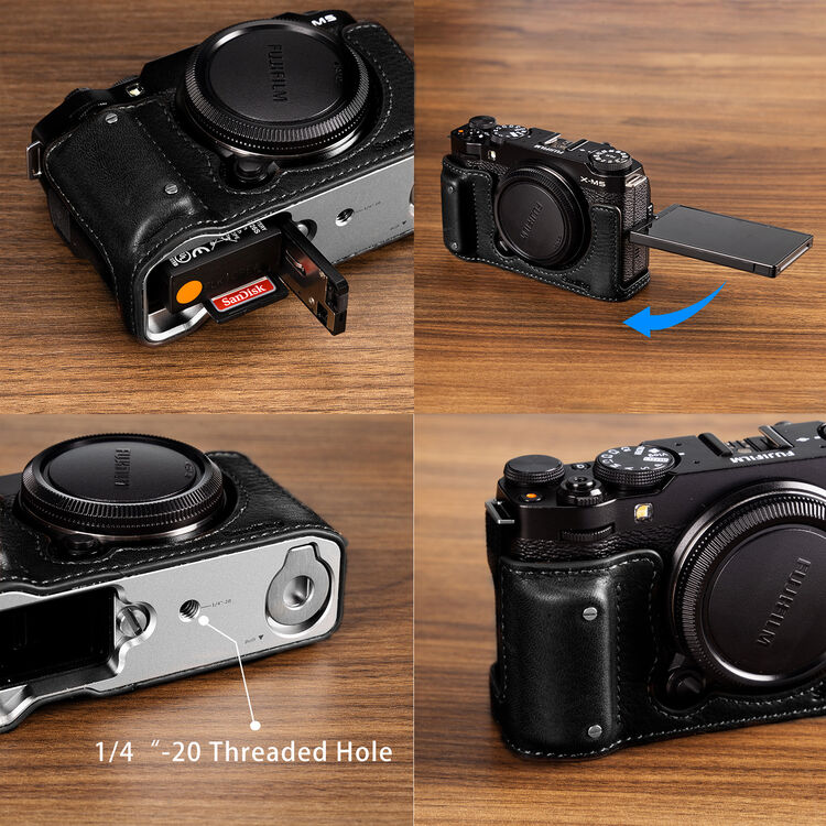 SmallRig Leather Half Case Kit for FUJIFILM X-M5 (Black) - Image 2