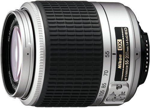 Nikon AF-S DX Zoom-Nikkor 55-200mm f/4-5.6G ED Lens Silver - Image 1