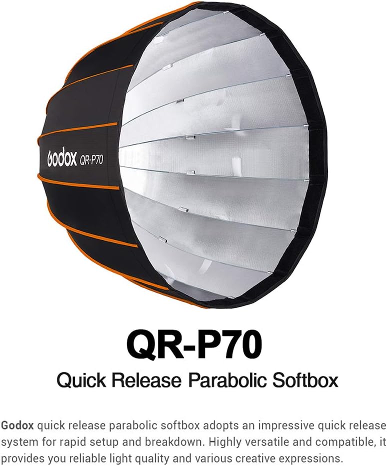 Godox QR-P70 Quick Release Parabolic Softbox Godox QR-P70 Quick Release Parabolic Softbox - Image 4