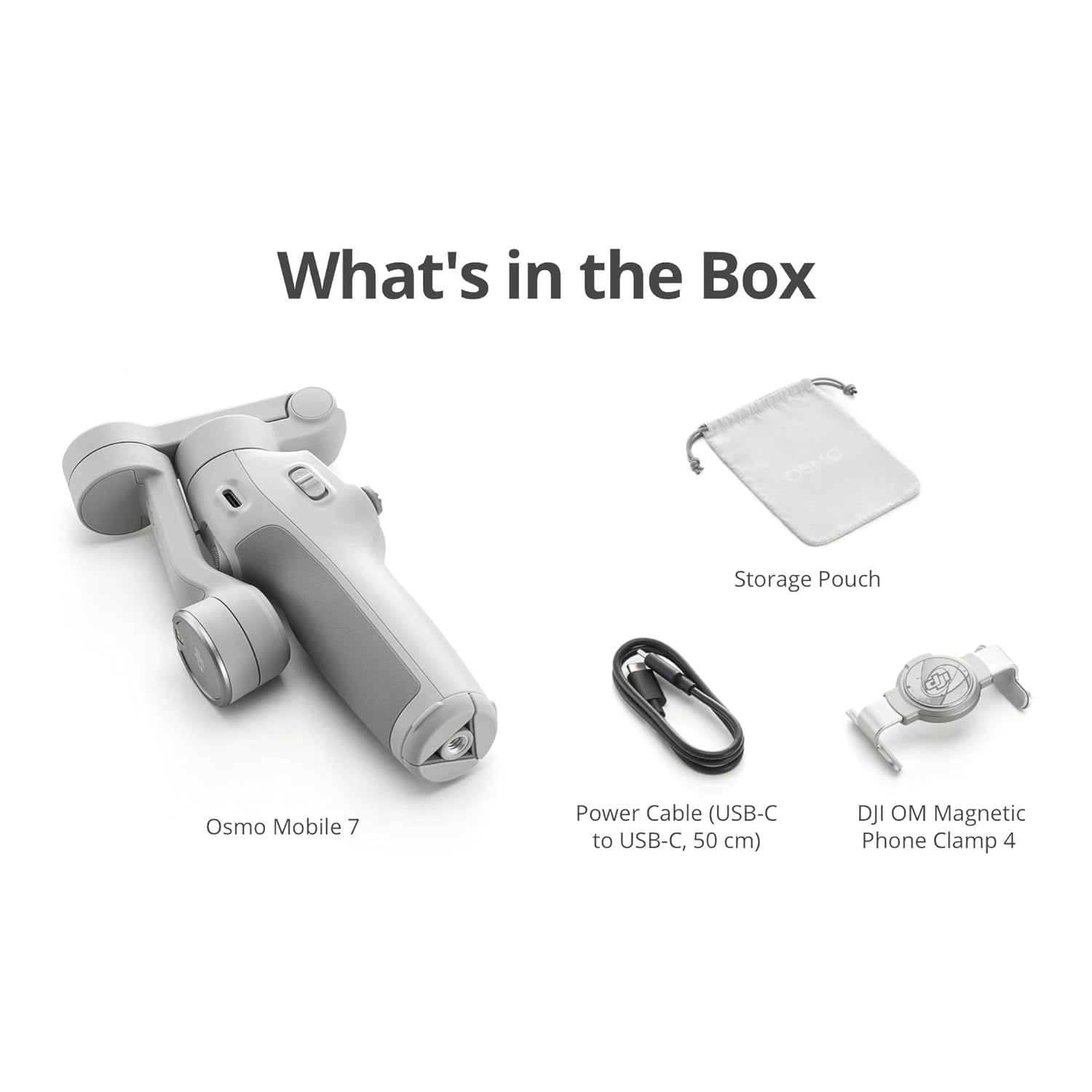 DJI Osmo Mobile 7 Gimbal Stabilizer for iPhone, Android, Built-in Tripod, Ultra-Light, 3-Axis Phone Gimbal,Activetrack 7.0,One-Tap Edit,Phone Charging Vlogging Stabilizer YouTube Video, White DJI Osmo Mobile 7 Gimbal Stabilizer for iPhone, Android, Built-in Tripod, Ultra-Light, 3-Axis Phone Gimbal,Activetrack 7.0,One-Tap Edit,Phone Charging Vlogging Stabilizer YouTube Video, White - Image 4