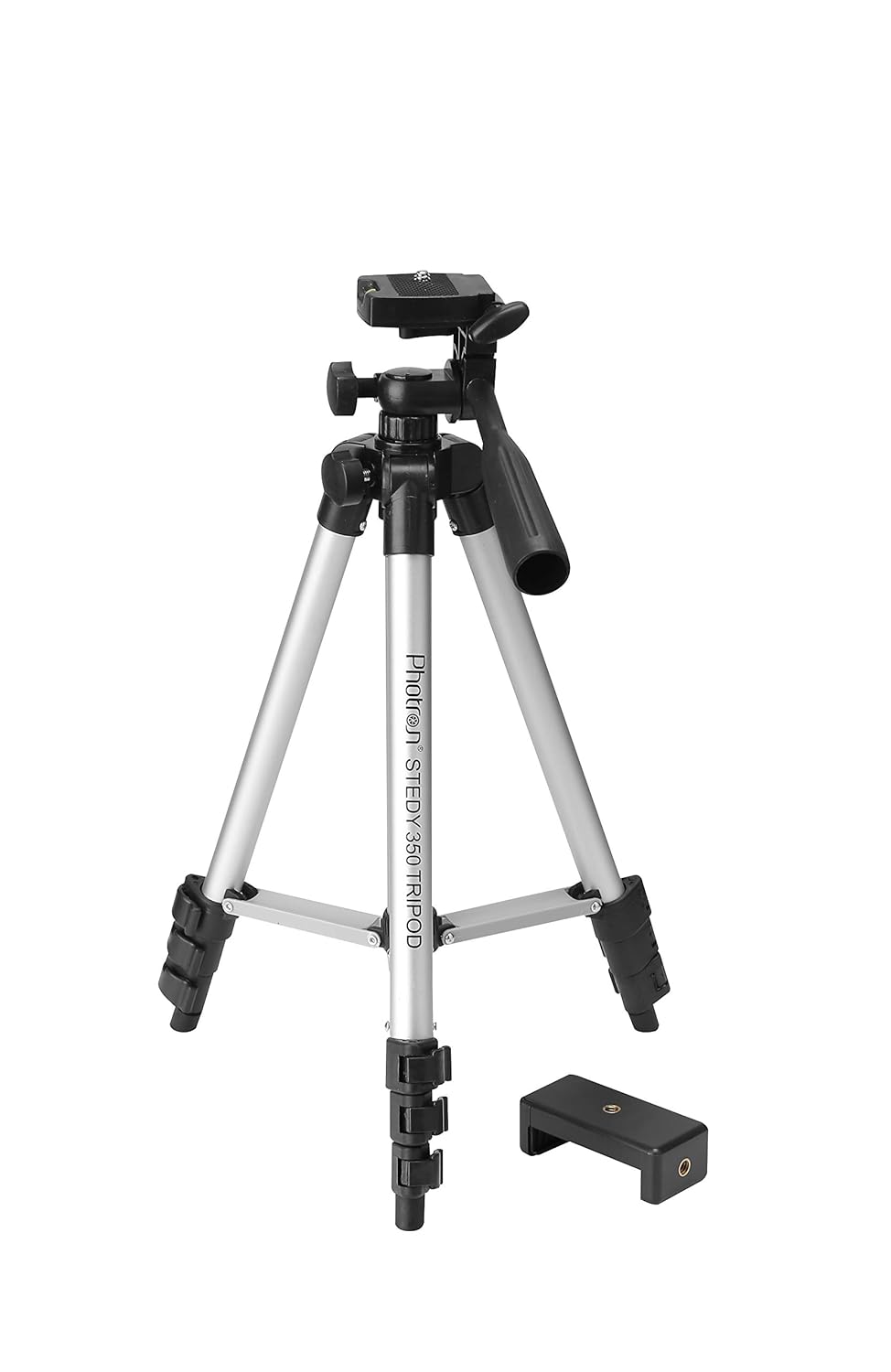 Photron STEDY 350 Tripod with Mobile Holder for Smart Phone, Compact Camera, Mobile Phone | Maximum Operating Height: 1050mm | Weight Load Capacity: 2kg | 4-Tube Section, Case Included [NOT for DSLR] - Image 7
