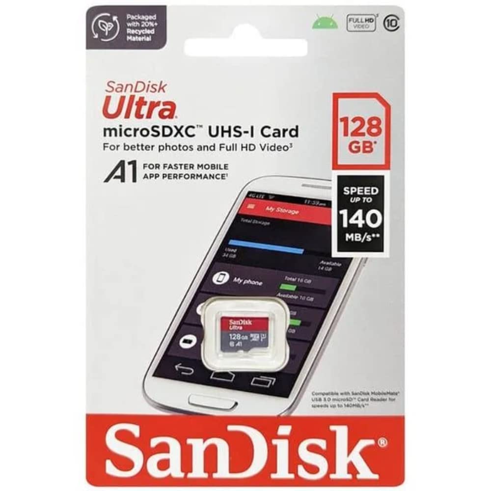 SanDisk Ultra 128GB microSDXC UHS-I, 140MB/s R, Memory Card, 10 Y Warranty, for Smartphones SanDisk Ultra 128GB microSDXC UHS-I, 140MB/s R, Memory Card, 10 Y Warranty, for Smartphones - Image 5