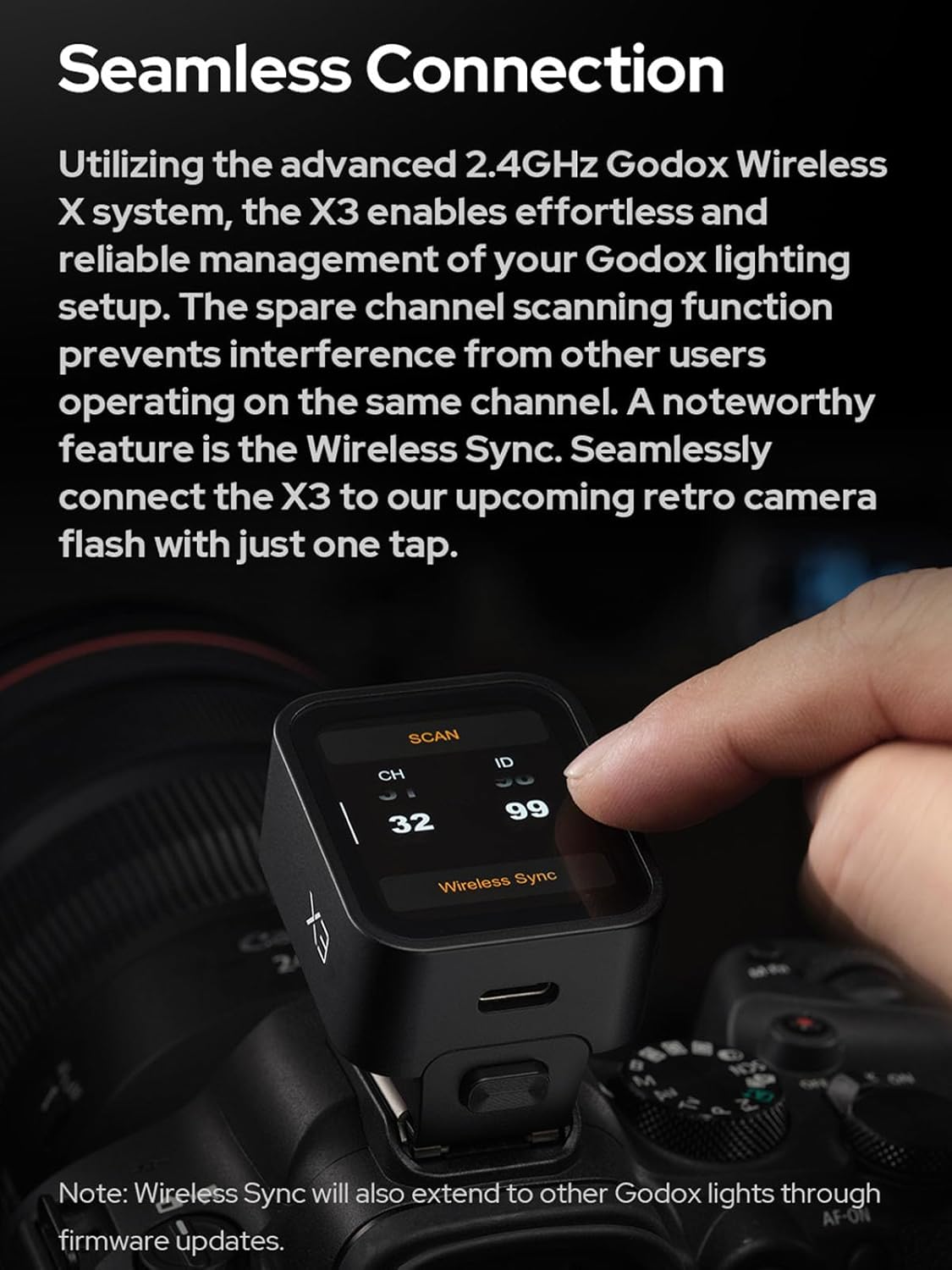 Godox X3-C TTL Wireless Flash Trigger,Compatible for Canon Camera, OLED Touchscreen X3 C Flash Transmitter, Built-in Lithium Battery, Support Quick Charge, with TCM Conversion Godox X3-C TTL Wireless Flash Trigger,Compatible for Canon Camera, OLED Touchscreen X3 C Flash Transmitter, Built-in Lithium Battery, Support Quick Charge, with TCM Conversion - Image 3