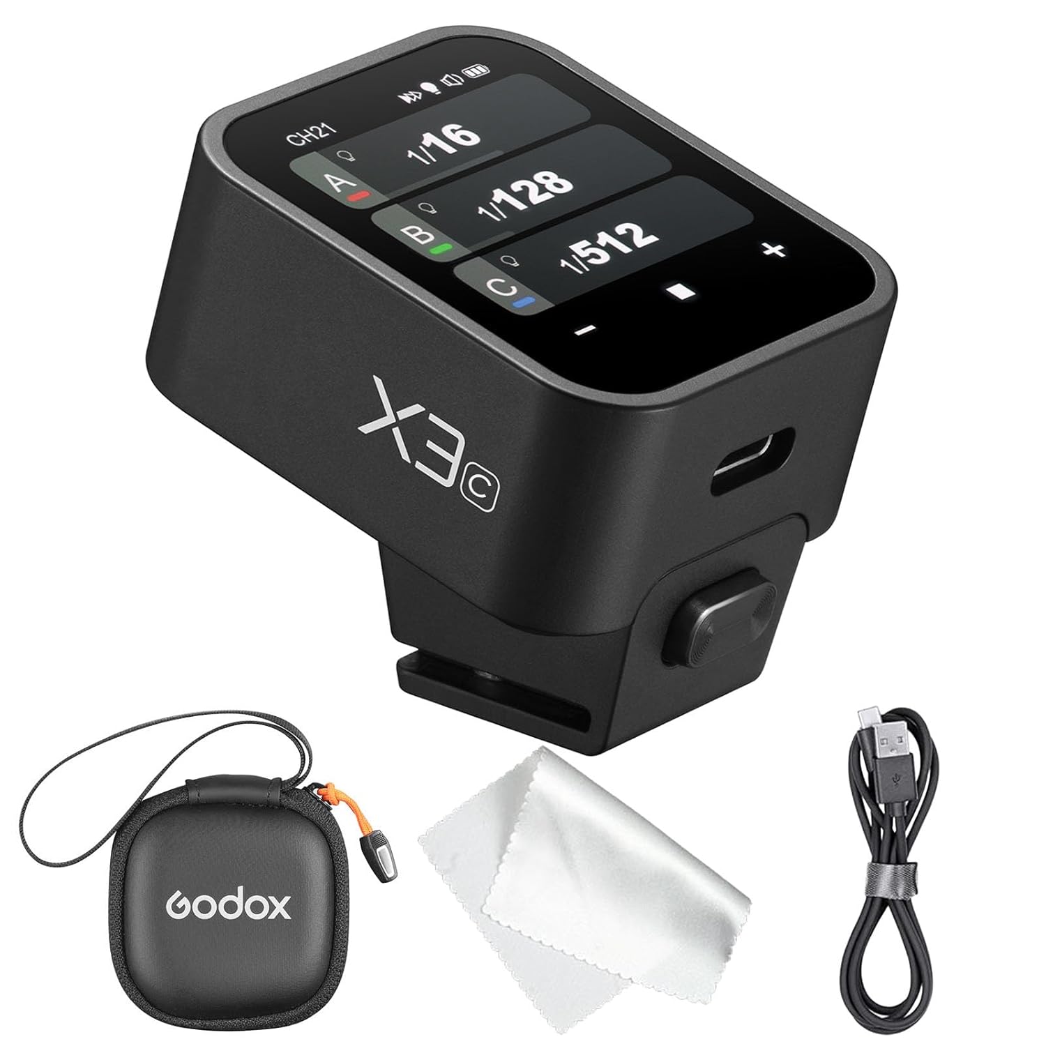 Godox X3-C TTL Wireless Flash Trigger,Compatible for Canon Camera, OLED Touchscreen X3 C Flash Transmitter, Built-in Lithium Battery, Support Quick Charge, with TCM Conversion Godox X3-C TTL Wireless Flash Trigger,Compatible for Canon Camera, OLED Touchscreen X3 C Flash Transmitter, Built-in Lithium Battery, Support Quick Charge, with TCM Conversion - Image 2