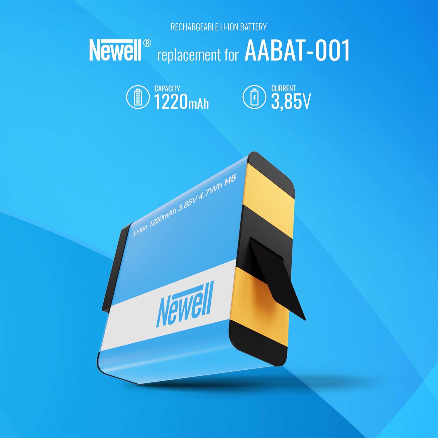 Newell Brand Rechargeable Li-ion Battery Replacement for AABAT-00 for GoProHero5,3.85V 1220 mAh & Fully Compatible Replacement Battery for GOPRO 5, 6 and GOPRO7. Newell Brand Rechargeable Li-ion Battery Replacement for AABAT-00 for GoProHero5,3.85V 1220 mAh & Fully Compatible Replacement Battery for GOPRO 5, 6 and GOPRO7. - Image 5