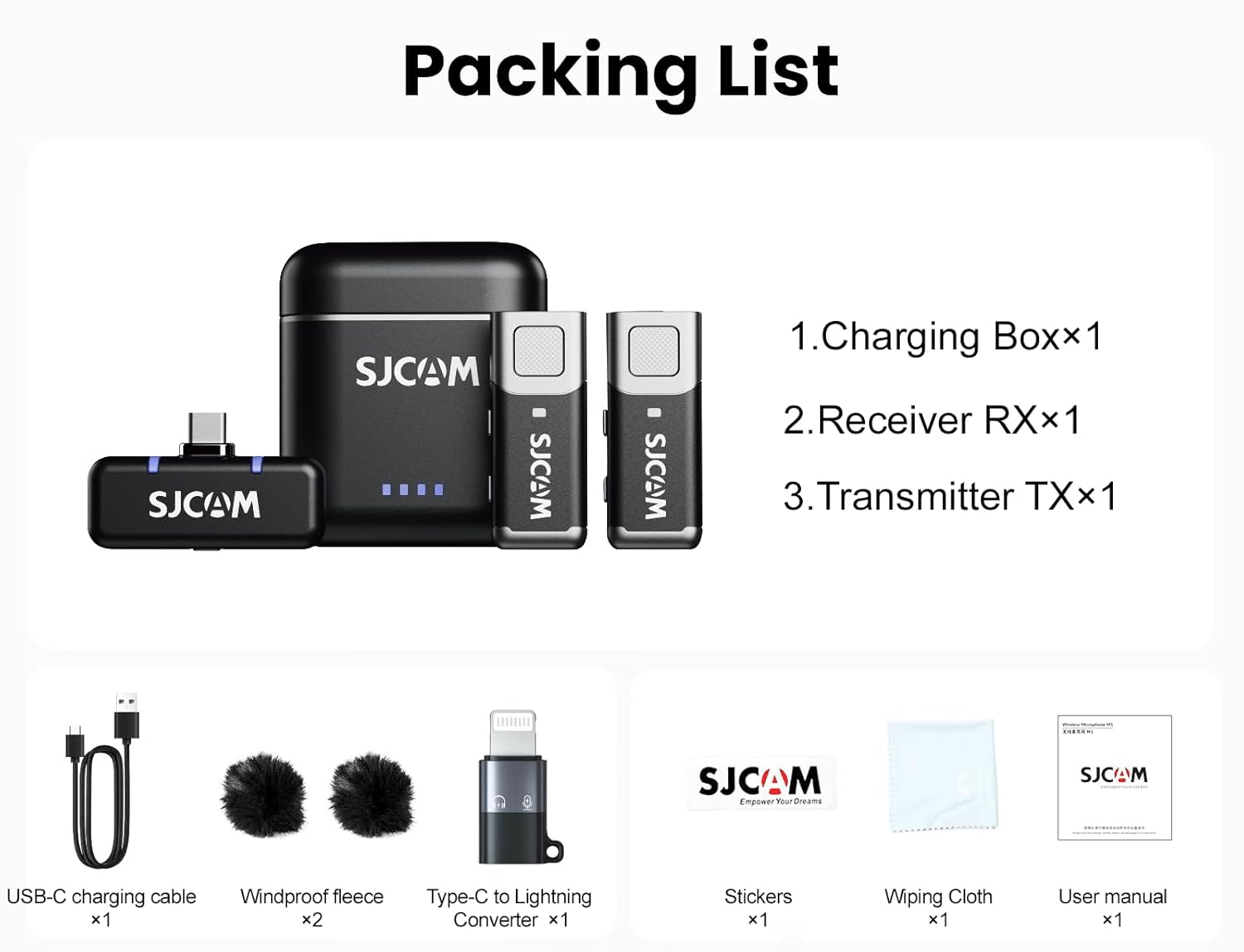 SJCAM M3 Wireless Dual Lavalier Microphone SJCAM M3 Wireless Dual Lavalier Microphone - Image 6