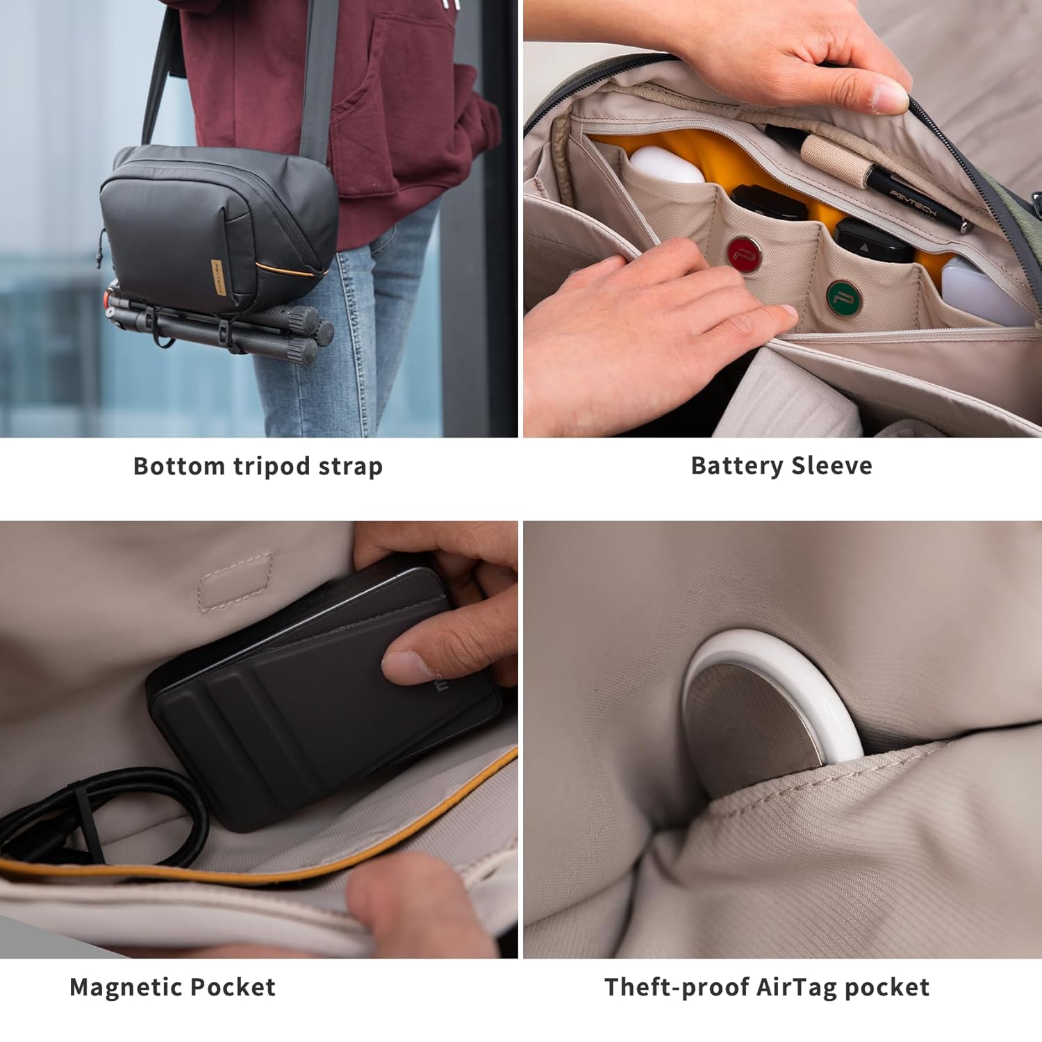 PGYTECH OneGo Solo V2 Camera Sling Bag 4L, Black, 4L, Solo V2 PGYTECH OneGo Solo V2 Camera Sling Bag 4L, Black, 4L, Solo V2 - Image 5