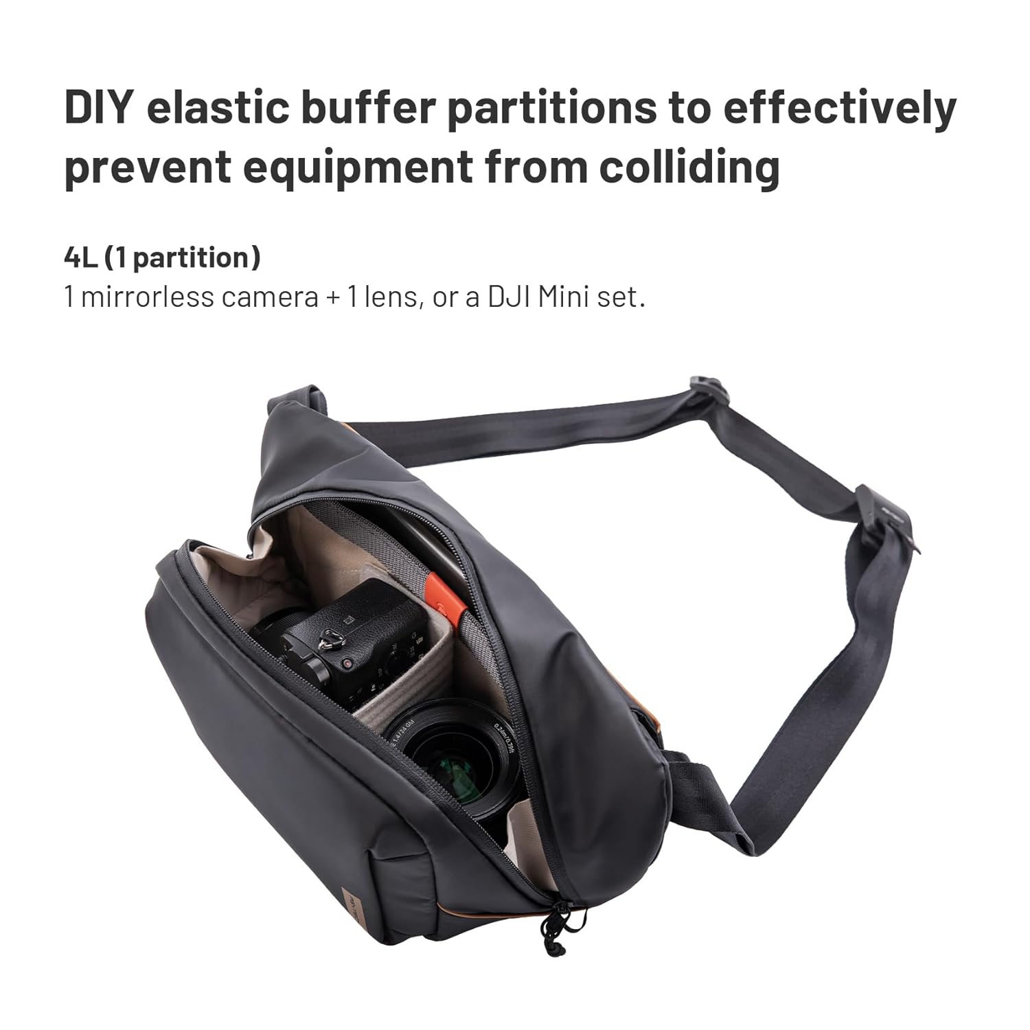 PGYTECH OneGo Solo V2 Camera Sling Bag 4L, Black, 4L, Solo V2 PGYTECH OneGo Solo V2 Camera Sling Bag 4L, Black, 4L, Solo V2 - Image 3